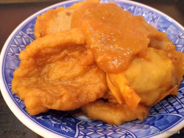 The Tempura,Fried Fish Cake & cabbage roll at Taipei traditional store, Taipei, Taiwan, Nov 17,2019