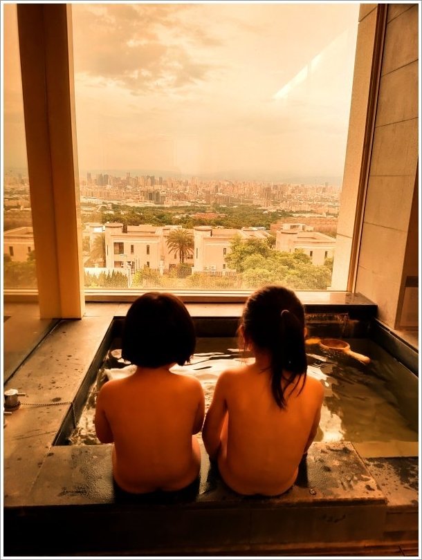 【台中住宿】清新溫泉飯店．房內湯屋+絕美夜景，親子度假好地方!