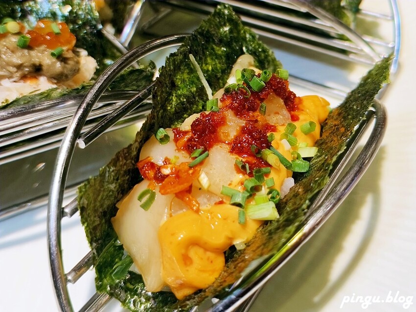 台中市南屯區大漁迴轉壽司總本店｜春の旬彩料理季節限定 創意美式壽司捲讓人驚艷