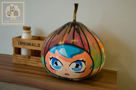 店內裝飾的繪圖南瓜