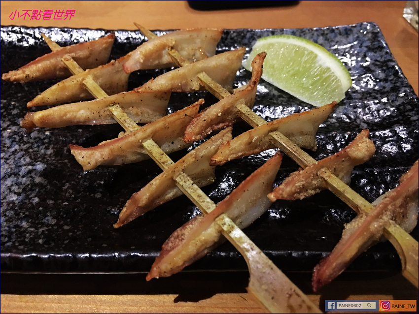 [台北東區]串鳥居酒屋.炭火直燒.超好吃的喜知次一夜干v.s干貝海膽漢堡 - 小不點看世界★Paine吃玩世界旅遊趣