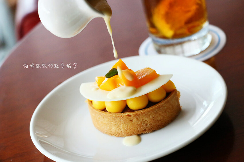 花博公園下午茶「歐華酒店-歐麗蛋糕坊」夏季限定芒果甜點、巨無霸炸雞漢堡、菜單價位(捷運圓山站)