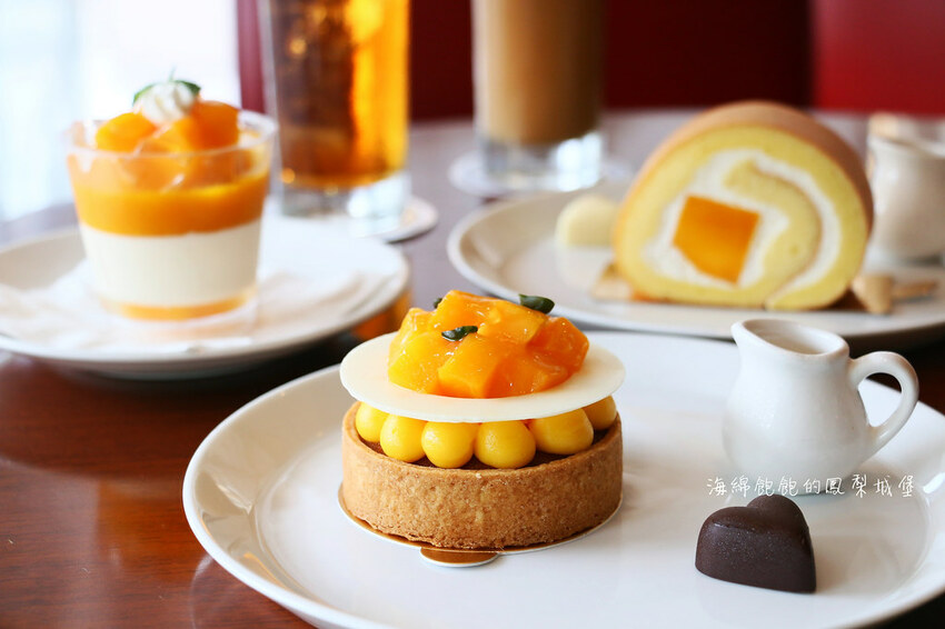 花博公園下午茶「歐華酒店-歐麗蛋糕坊」夏季限定芒果甜點、巨無霸炸雞漢堡、菜單價位(捷運圓山站)