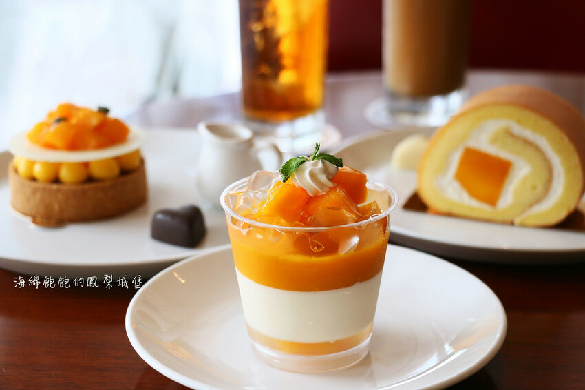 花博公園下午茶「歐華酒店-歐麗蛋糕坊」夏季限定芒果甜點、巨無霸炸雞漢堡、菜單價位(捷運圓山站)