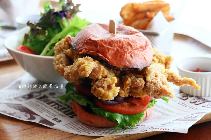 花博公園下午茶「歐華酒店-歐麗蛋糕坊」夏季限定芒果甜點、巨無霸炸雞漢堡、菜單價位(捷運圓山站)