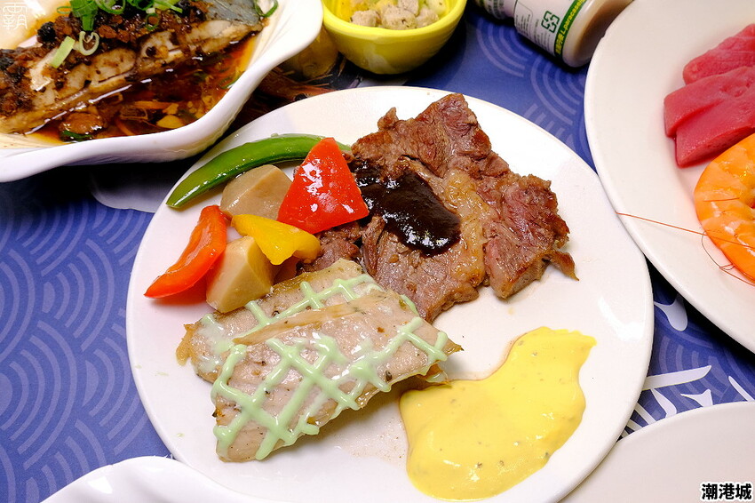 上百道海鮮料理吃到飽,潮港城太陽百匯,鮪魚祭鮪魚鮭魚秀好吸睛!