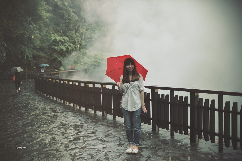 白霧霧的北投地熱谷 白霧霧的北投地熱谷