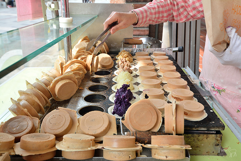 永樂車輪餅:紫地瓜口味餡好飽滿,台北迪化街大稻埕捷運大橋頭站美食紅豆餅