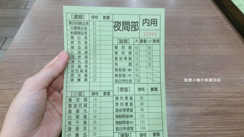 夜間部爌肉飯,台中西區精誠路晚餐宵夜必吃美食,價格平價選擇多,生意好到一位難求,內文附詳細菜單。 @熊寶小榆の旅遊日記