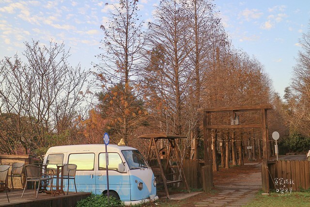 【台中景點】沙鹿。夕陽西下。無敵夜景。秋冬整排落羽松美不勝收｜MITAKA 3e CAFE