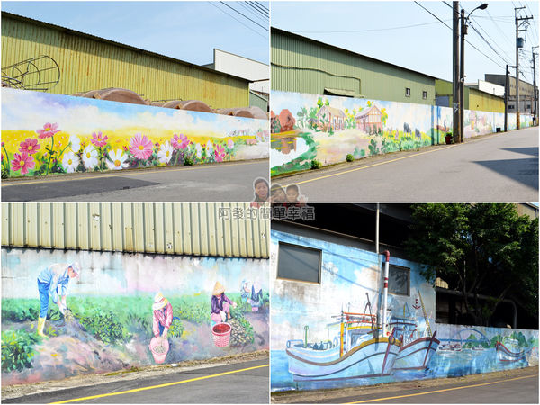 坑口彩繪村40-彩繪2巷組圖-主題為桃園農村生活與特色的大幅彩繪