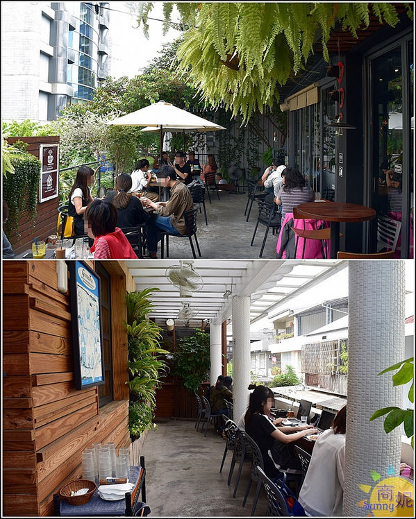hecho做咖啡:台中勤美草悟道美食。做咖啡。藏身巷弄秘密空中花園 早午餐義式料理很有水準