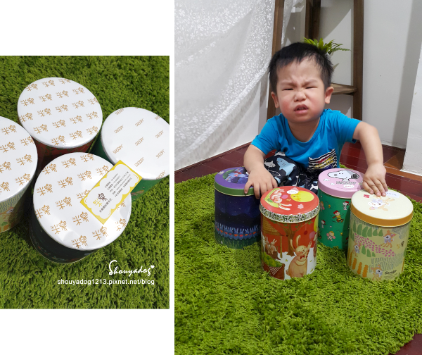 米樂繽紛爆米花，史努比罐的原味爆米花，幾米星空兔的黃巧達起司爆米花，月兔派對橘罐的巧克力爆米花，森林哈妮鹿的焦糖爆米花