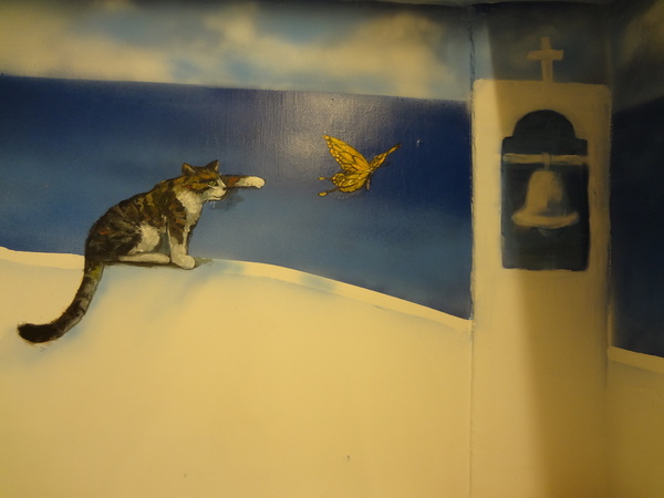 藍色地圖咖啡館：1021001[官本金文愛台灣]第三雷空有地中海風格的藍色地圖咖啡館Bule Map餐點須再加強