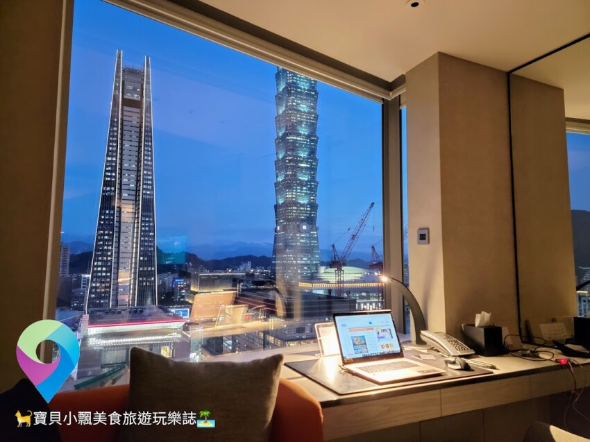 [住]台北 寒舍艾麗酒店 客房內及戶外泳池 擁覽絕佳的台北101美景 PURE高效率殺菌清淨機 房內享受高品質好空