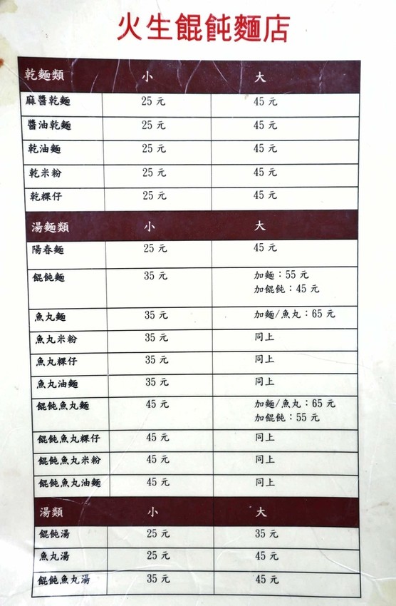 火生餛飩麵店 宜蘭早餐