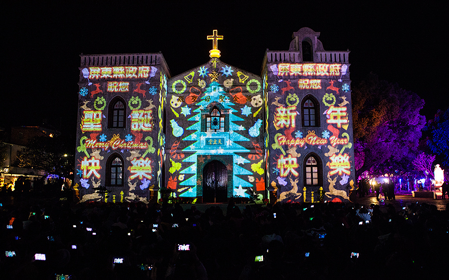 |遊|屏東萬巒 萬金聖誕季-聖誕光雕教堂 萬金聖母聖殿