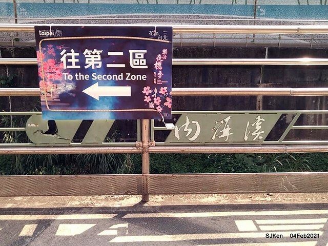 Cherry blossoms at 東湖樂活公園, Taipei, Taiwan,SJKen, Feb 4, 2021.