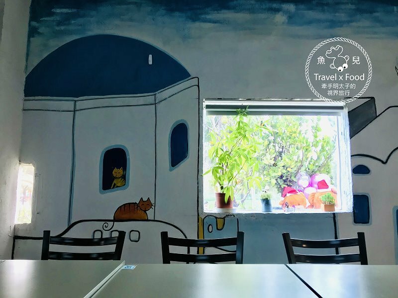 卡托米利庭園咖啡｜寬闊草地與兒童遊樂設施，帶(毛)孩子一起來海邊的白色城堡，擁抱浪漫希臘風情 @ 魚兒 x 牽手明太子的「視」界旅行