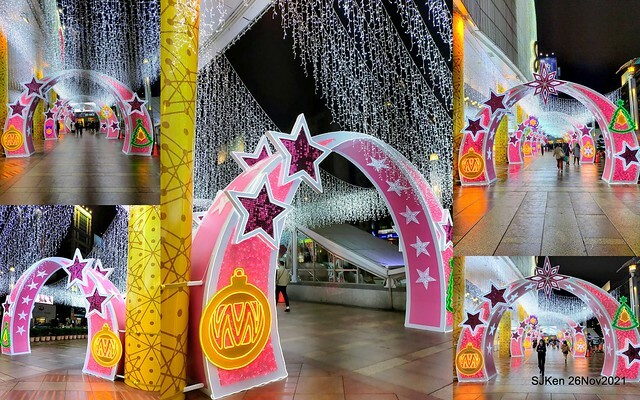 遠東Sogo百貨台北忠孝館聖誕燈飾,Christmas decoration of Far Eastern SOGO department store Chung-Hsiao branch , Taipei, Taiwan, SJKen, Nov 26, 2021.