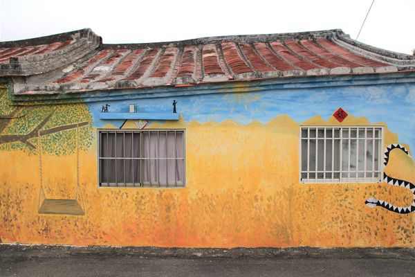 學甲蜀葵花季:【台南景點】學甲蜀葵花季~過港子風華再現/LOVE造景/蜀葵花海/三合院矮房彩繪和創意布置