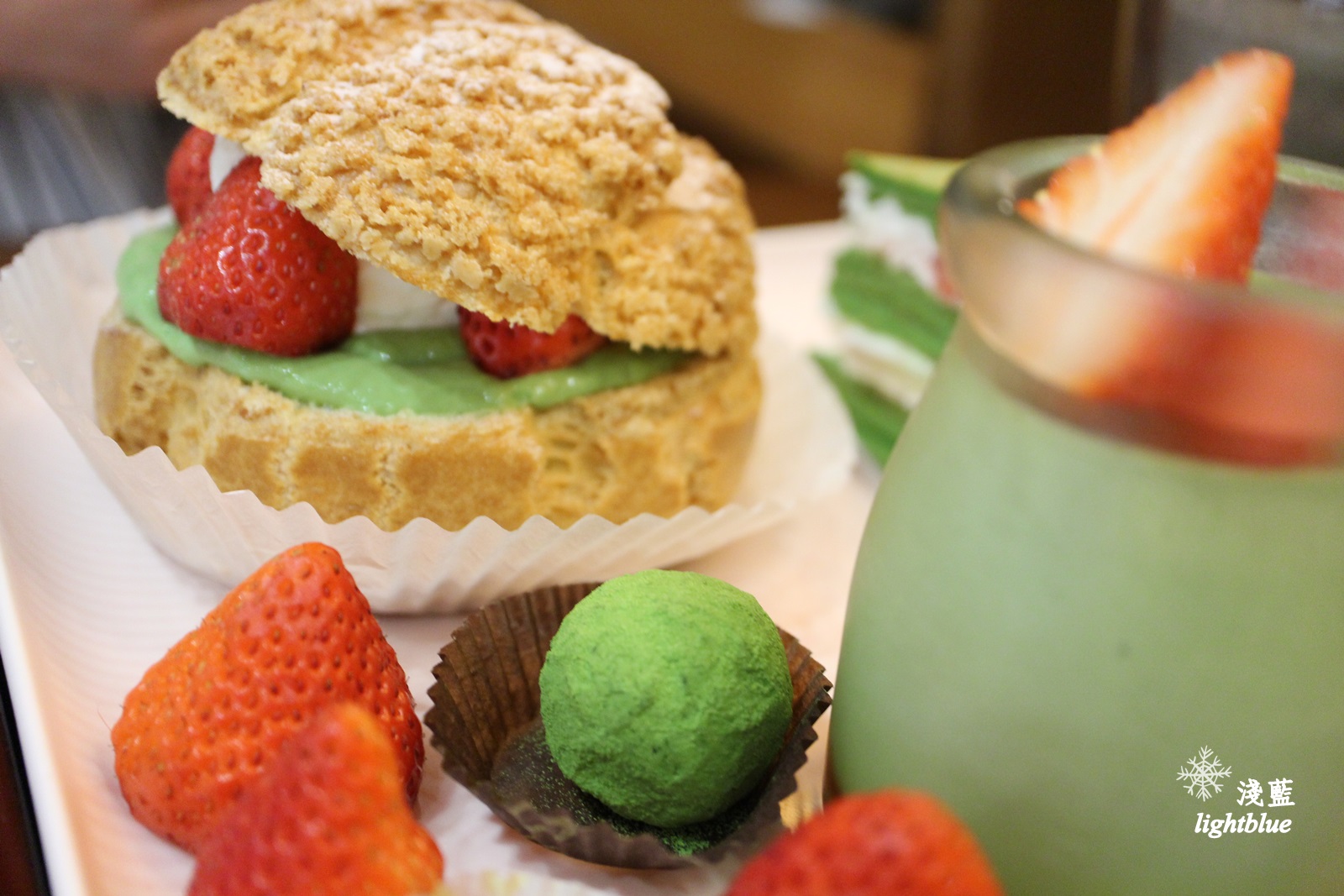 [ 台電大樓站美食 ] 淺藍 × 平安京茶事～草莓季限定抹茶甜點，四月底前趕緊來吃