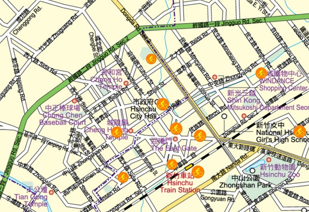 新竹市東區美食推薦新竹火車站 新竹ubike Youbike微車單車 熱身篇 5月底試營運預計站點位置地圖 如何租借還車 註冊設定卡片教學美食懶人包推薦 大遠百 東門城 火車站 市政府 北大路 巨城 踢小米美食遊記 Walkerland Taipeiwalker Japanwalker Walkerland