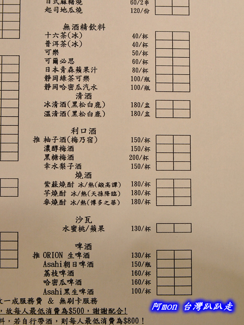 <台中西區>食記:吳留手串燒居酒屋~來自台北的知名燒烤店~推薦培根干貝串、明太子雞翅、香烤中捲