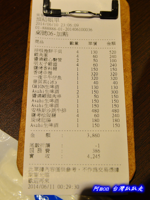 <台中西區>食記:吳留手串燒居酒屋~來自台北的知名燒烤店~推薦培根干貝串、明太子雞翅、香烤中捲