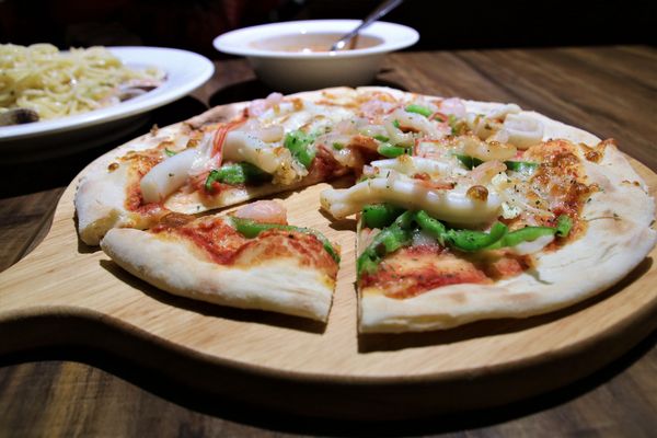 Duke's Pizza：【新北市三重食記】DUKE'S PIZZA 頂級義式薄皮披薩/台北橋站三合夜市美食/連鱷魚也超愛/自製創意PIZZA/平價餐廳