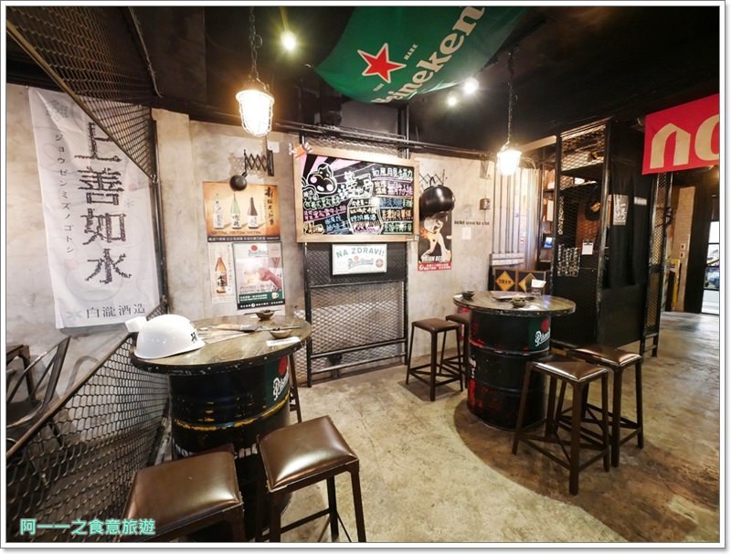 東區居酒屋推薦 一号基地炭火食堂～洋溢工業風，從晚餐到宵夜微醺一下 - 阿一一之食意旅遊