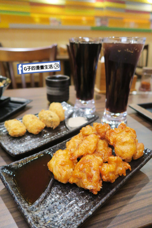 新丼 丼飯專賣店 炸物酸甜糖醋炸雞 海洋炸牡蠣+可樂