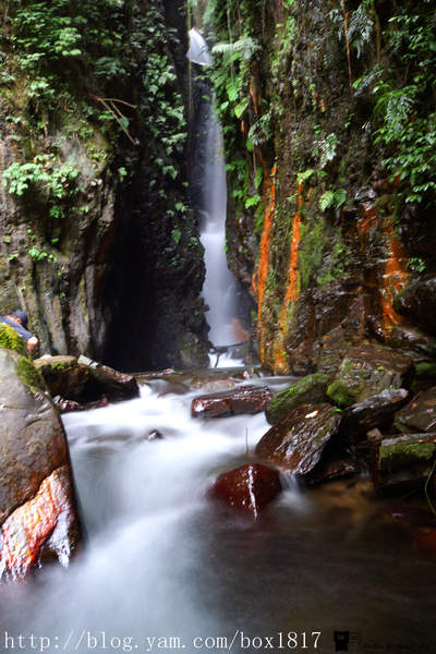 南投 仁愛 浪漫唯美武界秘境瀑布 摩摩納爾瀑布 摩摩納爾步道 橘色岩壁 冰涼又清澈的溪水 Walkerland窩客島 我傳媒