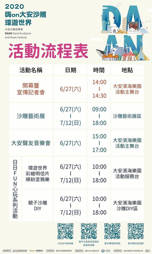 世界景點變成沙雕!2020大安沙雕音樂季,環遊世界一起嗨on大安沙雕!