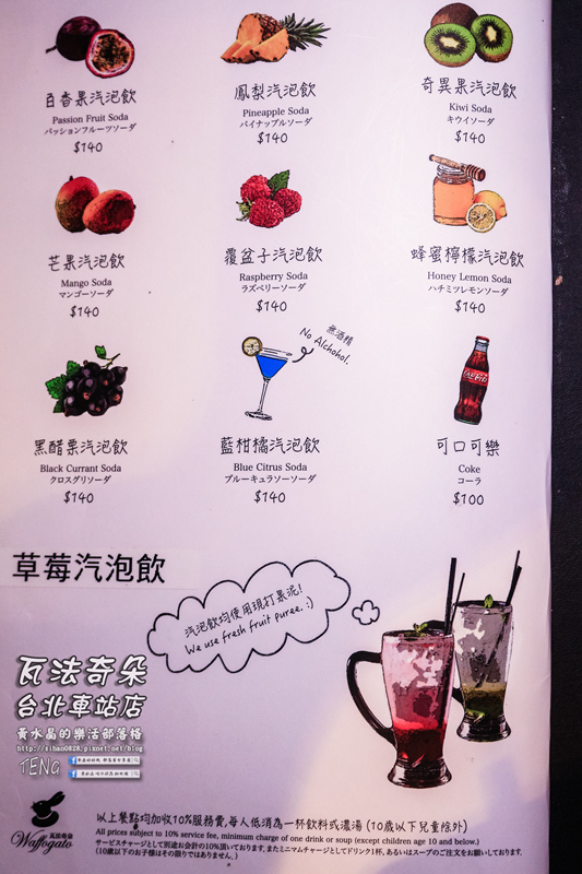 瓦法奇朵(台北車站店)｜台北市中正區補習街美式平價西餐廳；學生族、小資族省錢甲粗飽方案。