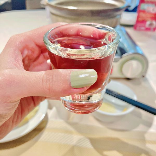 台北 中山區 松江南京站 品盛悅素軒 桂香套餐 果醋.JPG