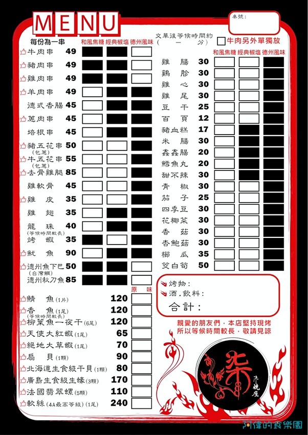 【善導寺站】柒串燒-十年老字號串燒居酒屋4.6星好評,一支串燒12元起,和風焦糖、經點椒鹽、德州風味三種調