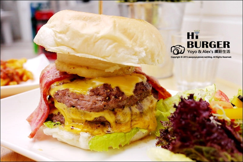 【永和】HI BURGER 美式漢堡餐廳 ~ 隱身巷弄之中的優質好店 厚實漢堡肉大口吃爽爽!!! 捷運頂溪站 / 有WIFI / 寵物友善餐廳