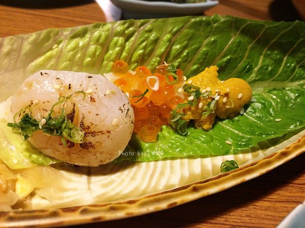 桀壽司 海之幸蘿蔓舟 馬糞海膽+干貝+鮭魚卵