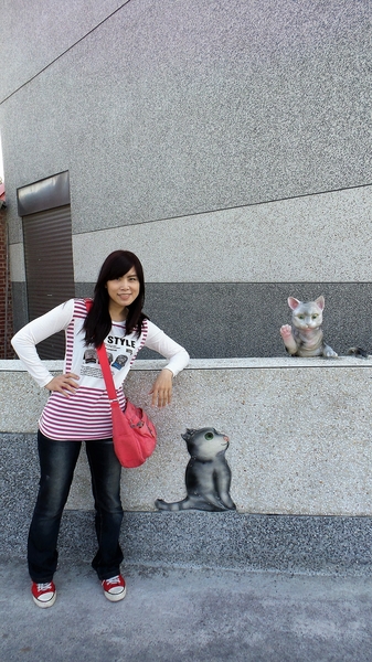 三民社區享幸福廊道：【彰化田中景點】窯燒陶板藝術三民社區~平凡的鄉村有小小的貓世界