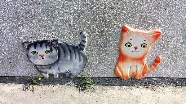 三民社區享幸福廊道：【彰化田中景點】窯燒陶板藝術三民社區~平凡的鄉村有小小的貓世界