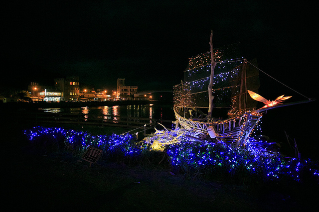 【金山景點】閃爍元旦。浪漫金山-北海岸金山水尾七彩之心夢幻燈海 (北海岸燈海金山篇)