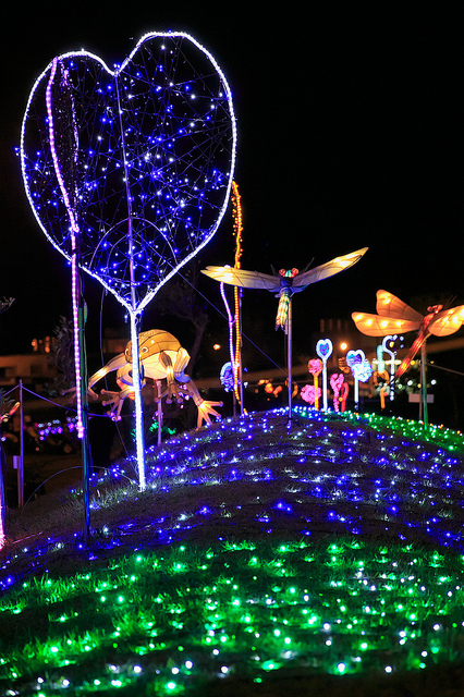 【金山景點】閃爍元旦。浪漫金山-北海岸金山水尾七彩之心夢幻燈海 (北海岸燈海金山篇)