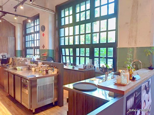Coffee shop at the Songshan Cultural and Creative Park , Taipei, Taiwan, SJKen,  Oct, 2019
