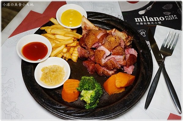 milano米蘭街義式小館(中科店)：台中西屯』米蘭街義式小館║中科美食推薦，精緻義式料理、排餐、還有午茶限定舒芙蕾鬆餅，療癒系甜點!