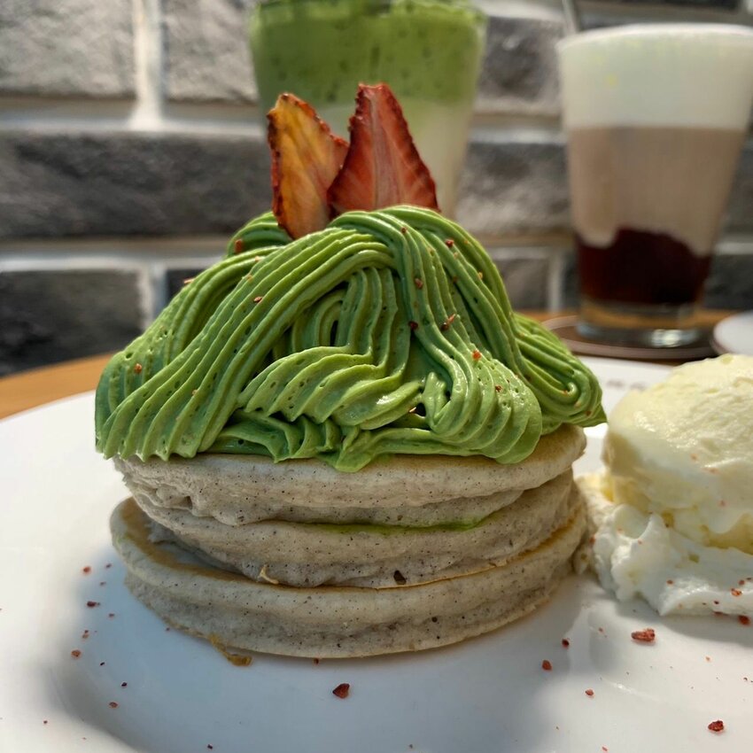 民生社區美食|抹茶控必吃!九州鬆餅 一期一會。和茶祭り 超濃郁京都抹茶黑芝麻鬆餅