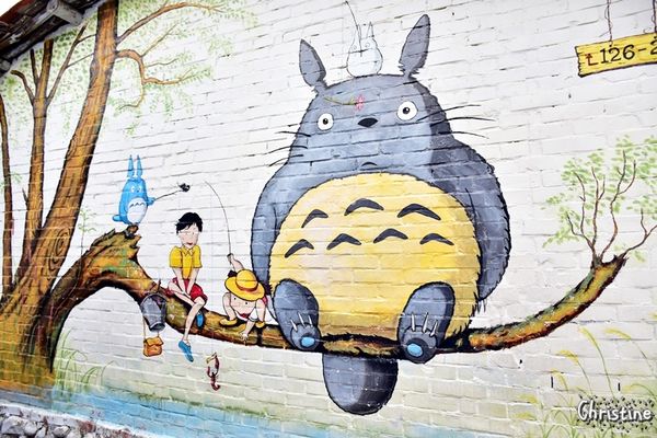 【台南。景點】大內區 / 大內龍貓公車站,獨特彩繪村,IG拍照景點