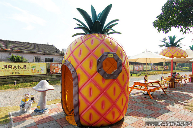 『南投IG打卡景點』桂花田鳳梨主題休閒園區(鳳梨主題餐廳)★海綿寶寶的深海大鳳梨海底彩繪貨櫃順遊景點/南投139縣道景點