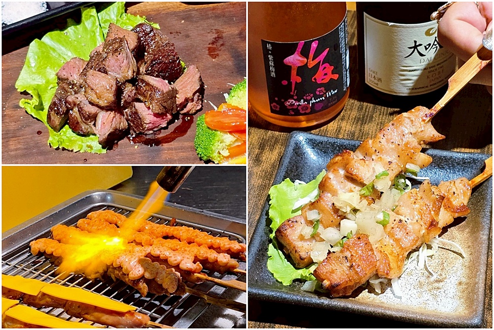 在地達人帶路!春花炭火串燒,日式氛圍,明太子串燒、嫩肩牛排,晚餐小酌的好去處!!