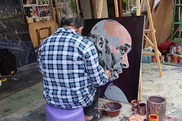 台南全美今日戲院-電影畫板-國寶級電影看板畫師顏振發1 台南全美今日戲院-電影畫板-國寶級電影看板畫師顏振發1